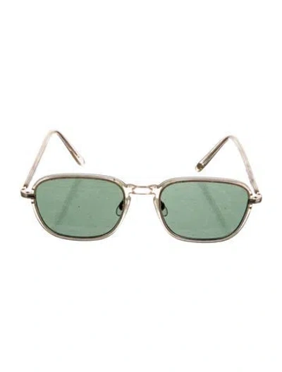Pre-owned Garrett Leight Square Tinted Sunglasses In Clear