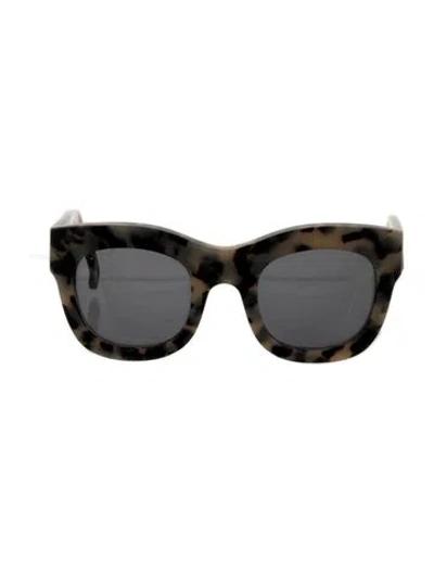 Pre-owned Garrett Leight Square Tinted Sunglasses In Grey