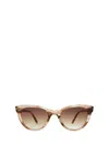 Garrett Leight Glco X Clare V. 2053-47-bio Chene Cat Eye Sunglasses In Bio Oak