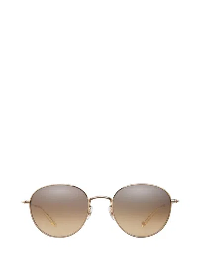 Garrett Leight Sunglasses In Gold-pure Glass/semi-flat Brown Layered Mirror