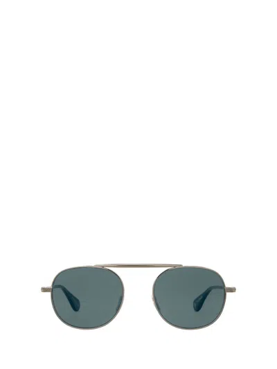 Garrett Leight Sunglasses In Silver-sea Grey/flat Pure Blue Smoke