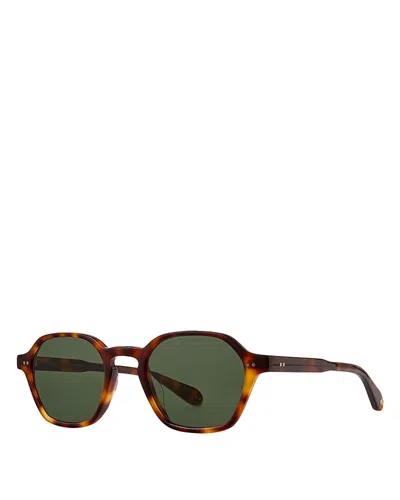 Garrett Leight Temescal Square Sunglasses, 48mm In Brown