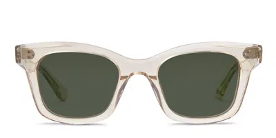 Garrett Leight Thompson Sun Beige/clear In Beige,clear