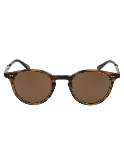 Garrett Leight Tortoiseshell Round Frame Sunglasses In Brown