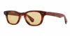 Garrett Leight Unisex Lo-b Sunglasses In Vintage Burnt Tortoise / Pure Maple In Multi
