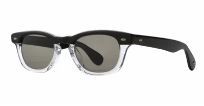 Garrett Leight Unisex Lo-b Sunglasses In Ying Yang/pure Grey In Multi