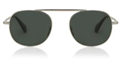 Garrett Leight Van Buren Ii Sun Sv-sgy/fpbs Men's Sunglasses Silver Size 49