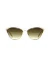 Garrett Leight Vista - Gold Sunglasses In Green