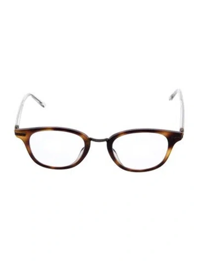 Pre-owned Garrett Leight Wayfarer Eyeglasses In Brown