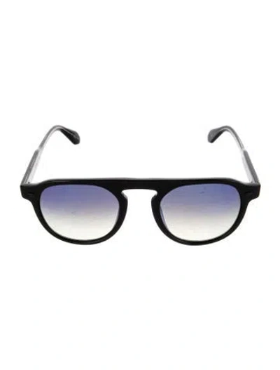 Pre-owned Garrett Leight Wayfarer Gradient Sunglasses In Black