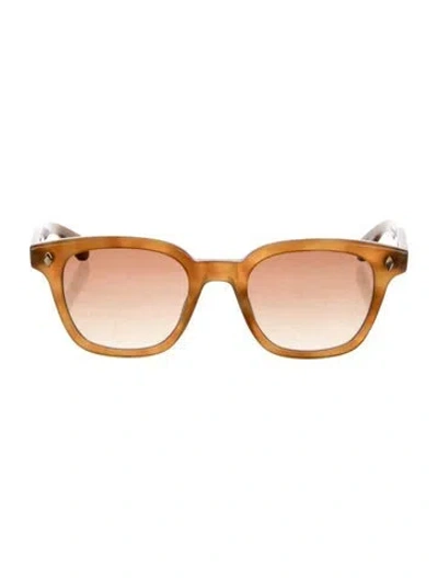 Pre-owned Garrett Leight Wayfarer Gradient Sunglasses In Brown