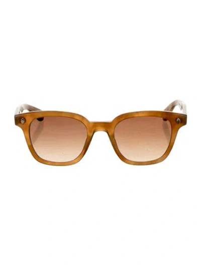 Pre-owned Garrett Leight Wayfarer Gradient Sunglasses In Brown