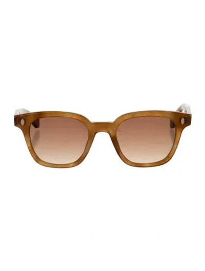 Pre-owned Garrett Leight Wayfarer Gradient Sunglasses In Brown