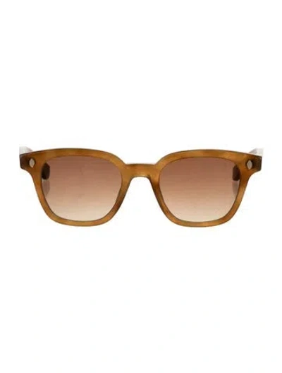 Pre-owned Garrett Leight Wayfarer Gradient Sunglasses In Brown