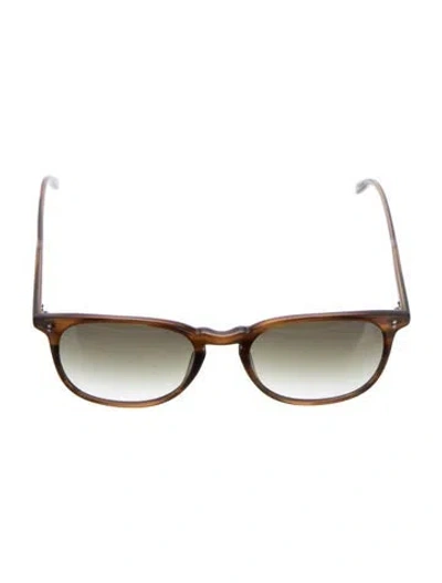 Pre-owned Garrett Leight Wayfarer Gradient Sunglasses In Brown