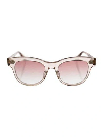Pre-owned Garrett Leight Wayfarer Gradient Sunglasses In Pink