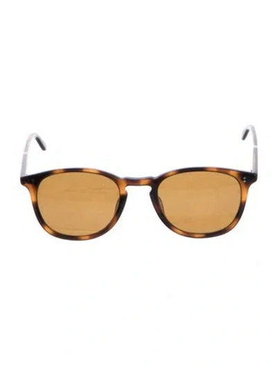 Pre-owned Garrett Leight Wayfarer Mirrored Sunglasses In Brown