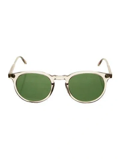 Pre-owned Garrett Leight Wayfarer Mirrored Sunglasses In Transparent