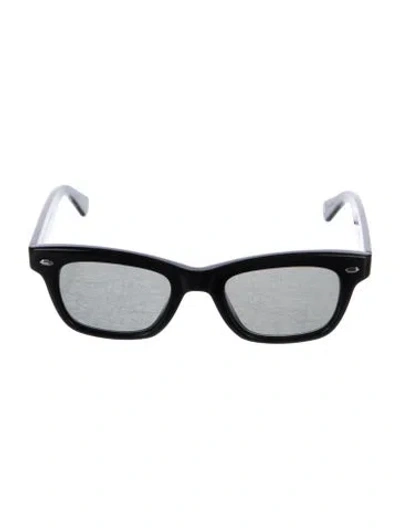 Pre-owned Garrett Leight Wayfarer Tinted Sunglasses In Black
