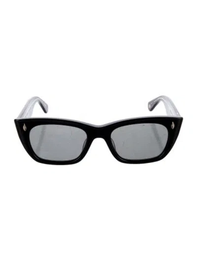 Pre-owned Garrett Leight Wayfarer Tinted Sunglasses In Black