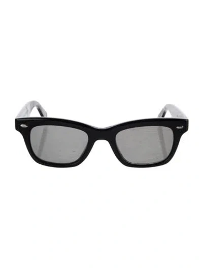 Pre-owned Garrett Leight Wayfarer Tinted Sunglasses In Black