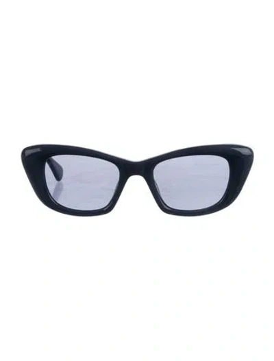 Pre-owned Garrett Leight Wayfarer Tinted Sunglasses In Blue