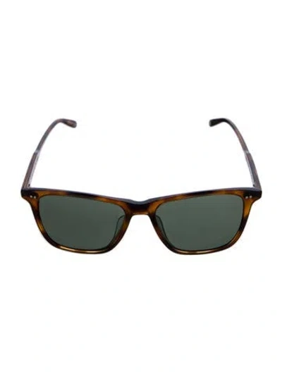 Pre-owned Garrett Leight Wayfarer Tinted Sunglasses In Brown