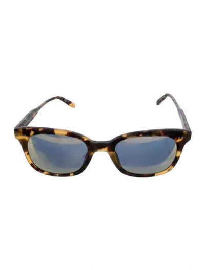Pre-owned Garrett Leight Wayfarer Tinted Sunglasses In Brown