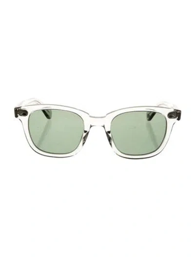 Pre-owned Garrett Leight Wayfarer Tinted Sunglasses In Clear
