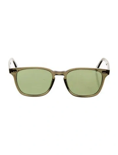 Pre-owned Garrett Leight Wayfarer Tinted Sunglasses In Green