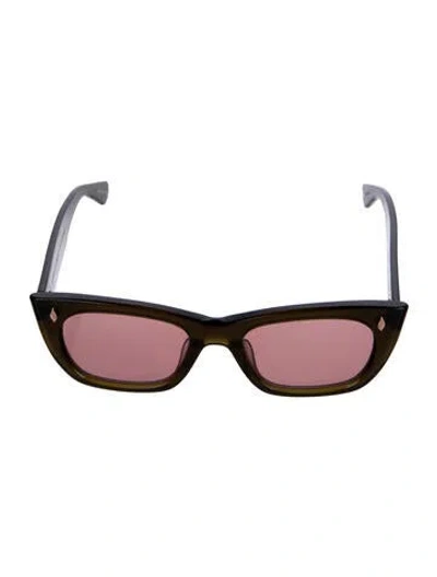 Pre-owned Garrett Leight Wayfarer Tinted Sunglasses In Multi