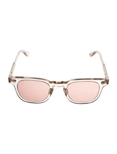 Pre-owned Garrett Leight Wayfarer Tinted Sunglasses In Neutrals