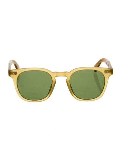 Pre-owned Garrett Leight Wayfarer Tinted Sunglasses In Neutrals