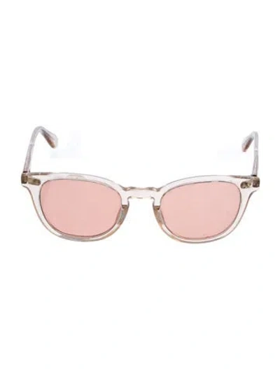 Pre-owned Garrett Leight Wayfarer Tinted Sunglasses In Transparent