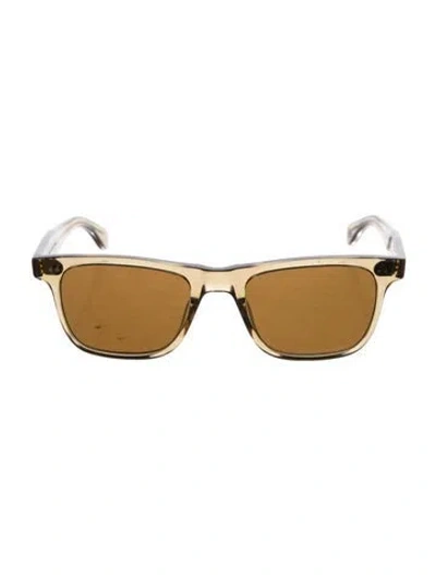 Pre-owned Garrett Leight Wayfarer Tinted Sunglasses In Yellow