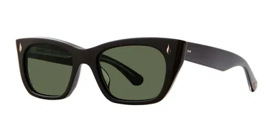 Pre-owned Garrett Leight Webster Sun Black/g15 Green (bk/g15) Sunglasses