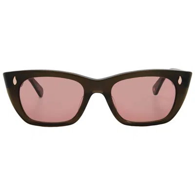 Garrett Leight Webster Sun Bordeaux Cat Eye Sunglasses 2138 Msto/bor 49 In Brown