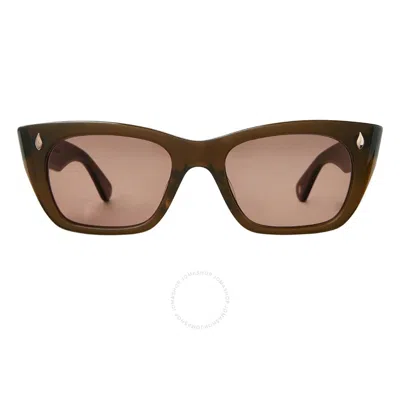 Garrett Leight Webster Sun Bordeaux Cat Eye Sunglasses 2138 Msto/bor 49 In Brown