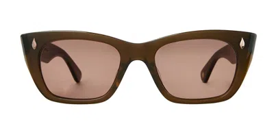 Garrett Leight Webster Sun Msto/bor Men's Sunglasses Green Size 49