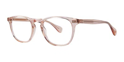 Garrett Leight Wilshire Himslt Men's Glasses Pink Size 47 - Free Lenses - Blue Light Block Available In Brown