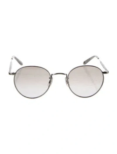 Pre-owned Garrett Leight Wilson M Round Sunglasses In Silver
