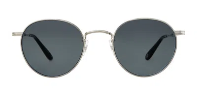 Garrett Leight Wilson M Sun Sv-bk/sfpbs Men's Sunglasses Silver Size 49