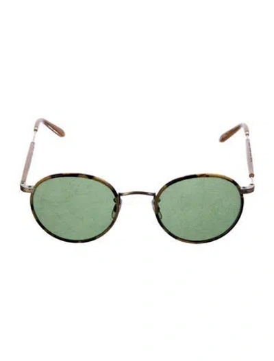 Pre-owned Garrett Leight Wilson Round Sunglasses In Brown