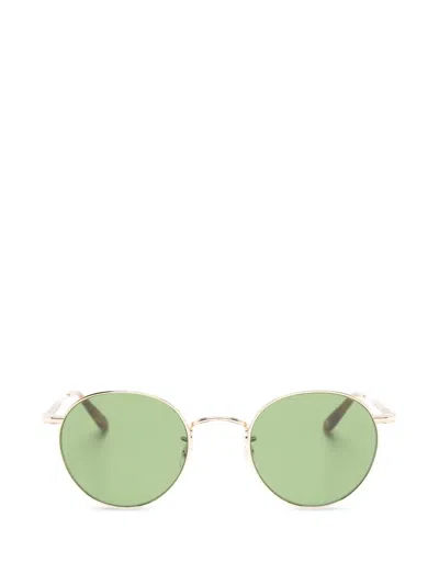 Garrett Leight Wilson Round-frame Sunglasses In Gold