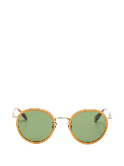 Garrett Leight Wilson X Round-frame Sunglasses In Gold