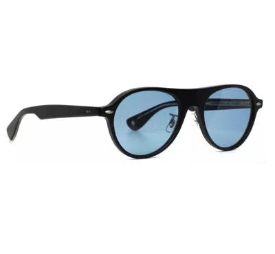 Garrett Leight Women's Eckhart Sunglasses In Matte Black / Black/pacific In Multi