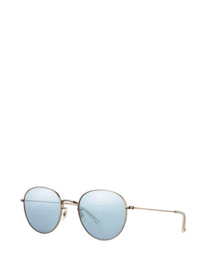 Garrett Leight Women's Paloma Sunglasses In Matte Gold-prosecco / Semi-flat Sky Layered Mirror In Multi