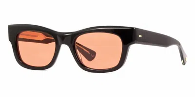 Garrett Leight Women's Woz 2130 Square Sunglasses In Black - Bordeaux Lens In Multi
