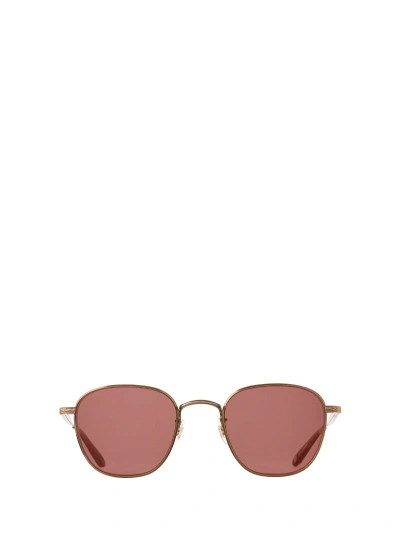 Garrett Leight World Sun Antique Gold-spotted Brown Shell/semi-flat Pomegranate Sunglasses