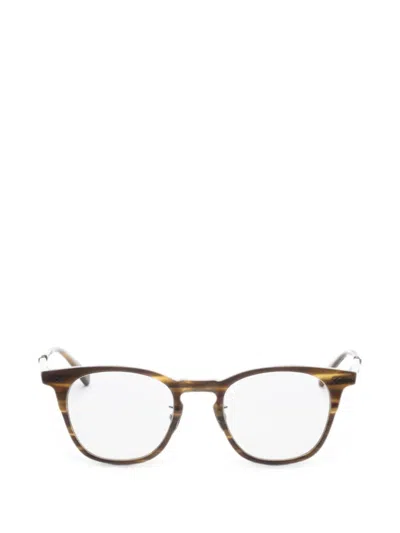 Garrett Leight 라이트 C 라운드 프레임 안경 In Brown